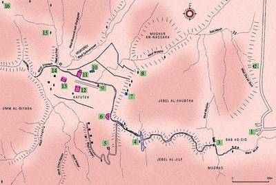 General Plan of Petra and its surroundings